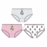 CERDÁ LIFE'S LITTLE MOMENTS Mädchen Pack Braguitas Single Jersey 3 Piezas Real Madrid para Niñas – Ropa Interior Oficial Infantil Boxershorts, bunt, 6-8 Jahre (3er