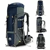 Night Cat Wanderrucksack 70L Rucksack: Trekkingrucksack Reiserucksack Herren Damen Atmungsaktiv für Camping Trekking Mountainering Klettern Fahrradreisen