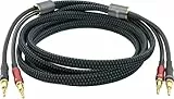 Oehlbach Transform Dual Plug - Lautsprecherkabel mit wechselbaren Bananen- und Kabelschuhsteckern - OFC-Kupfer 300W Leistung, hervorragender Leitfähigkeit, flexiblen Anschlüssen, 24ct vergoldet - 2x5m