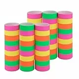 Idena 30553 - Neon Luftschlangen, 6 Rollen mit je 9 Abrissen, aus FSC-zertifiziertem Papier, als Party Deko oder zum Geburtstag (Neon, 6 Rollen)