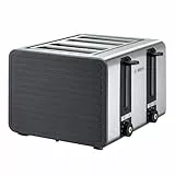 Bosch 4-Schlitz Toaster TAT7S45, mit Abschaltautomatik, mit Auftaufunktion, ideal für 4 Scheiben Toast,1800 W, Edelstahl/grau