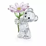 Swarovski Kris Bear Ein Gänseblümchen für Dich, Detailverliebter Bär aus Mehrfarbigem, Strahlendem Kristall