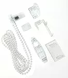GARDINIA Seitenzug-Zubehör, Umbau-Set für EASYFIX Rollos, Ersatzteil zum Kleben oder Klemmen, Montage ohne Bohren, Klemmträger verstellbar, Transparent