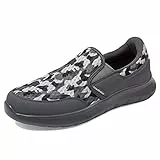 NewDenBer Sportschuhe Slipper Herren Leichtes Freizeitschuhe Slip On Sneaker Camouflage Grau 42 EU