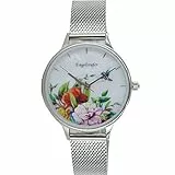 Engelsrufer Damen Analog Quarz Uhr mit Edelstahl Armband ERWA-FLOWER1-MS-MS