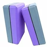 VLFit 2er-Set Yoga Blöcke/Yogablock - Wählen Sie Ihre Farbe und Größe (LILA/GRAU)