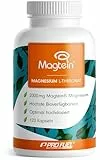 Magnesium Threonate Kapseln 120x - optimal hochdosiert mit 2000 mg Magtein® Magnesium L-Threonat pro Tag - ideal zur Magnesiumversorgung des Gehirns - laborgeprüft mit Zertifikat - Vorrat für 30 Tage