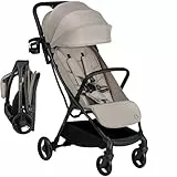 Lionelo Agia Reisebuggy Bis 22 kg, Leichter Buggy Kinderwagen ab 6 Monaten, Klein Zusammenklappbar mit Auto-Fold & Einhand-Faltung, Liegefunktion, Große Sitzfläche, Federung, Großer Einkaufskorb