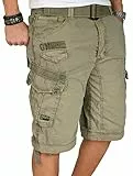 Geographical Norway Herren Cargo Short Sommer Bermuda Kurze Hose Shorts (Mastic, Large)