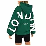 Blakely Blackprint Hoodie for Damen Oversize Pullover Mit Kapuze Sport Gym Athletic Sweatshirt Baggy Soft Kapuzenpullover Tee Tops Shirts Sportbekleidung