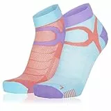 EIGHT SOX Eightsox Sport Color Edition 2er Pack Socken, Coral-Turquoise, EU 35-38