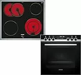 Siemens PQ521KB11, Einbau-Herd-Set, Bestehend aus HE578BBS3 Herd, 60 x 60 cm, Pyrolyse Selbstreinigung und Backautomatik, EA64RGNA1E Elektrokochfeld, Edelstahlrahmen