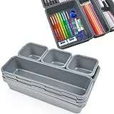 Optiwerk Schubladen Organizer, Hellgrau, Organizer Schublade, Drawerorganizer, Make Up Organizer Schublade Schrankorganizer Bad, Badezimmerorganizer Box, Schminktisch Organizer, Ordnungsboxen