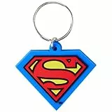 Superman - Shield, Schlüsselanhänger aus Gummi, 4.5 x 6 cm