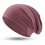 Hatstar Klassische Beanie Mütze in Jeans rot meliert, für Damen und Herren, weiches & atmungsaktives Material in Einheitsgröße, Übergangsmütze für Frühling, Sommer und Herbst
