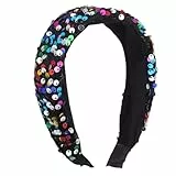 FRCOLOR Pailletten Stirnband Für Frauen Und Mädchen Bunt Glitzerndes Haarschmuck Accessoire Für Hochzeit Party Und Alltag