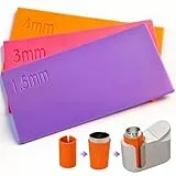 FTISSLY 3 Stück Sublimation Tassen Silikon Becher Wrap 4mm/3mm/1,5mm Dick Silikonmatte Tassenpresse Bunt Silikonmanschette für Becher Tassen Manschetten Sublimation Kompatibel mit Cricut-Becherpresse