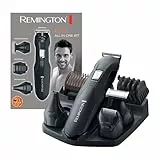 Remington Haarschneidemaschine und Barttrimmer Set [inkl. Aufbewahrungsstation] Gesichts-,Körperhaare (5 Kämme 1-12mm,verstellb. Kamm 2-16mm, Detailtrimmer,Mini-Rasierer, Nasen-,Ohrentrimmer) PG6030