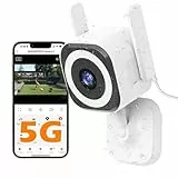 GUOANVISION 5G 2K Kamera Überwachung Aussen/Innen, Überwachungskamera Aussen WLAN Camera Indoor/Outdoor, Babyphone mit App, Hundekamera, IP66 Wasserdicht, 2-Wege-Audio, Auto-Zoom, SD &Cloud-Speicher