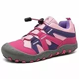 Mishansha Mädchen Trekkingschuhe Kinder Atmungsaktiv Wanderschuhe Bequem Kinderschuhe für Outdoor Sport, Rosa 29 EU