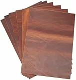 HAPPER STUDIO Rindsleder 1,7 mm Stärke Pull-Up Crazy Horse Leder. Echtlederblätter für Basteln. (1, Brown Whiskey 1,7mm, A5 (148 x 210mm))