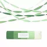 NICROHOME EUR Wedding Party Dekorationen, 5 Rolls Gradient Green Crepe Paper, Streamers für St. Patricks Day Dekorationen, Hochzeit, Babybrautdusche, Frühlingsfeier, Geburtstag, 82 Fuß lang