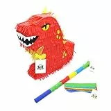 Nislai® Dinosaur Pinata Set | Ideal für die Dino Drachen Party | Pinata Geburtstag | Perfekt als Pinata Geschenk | Für Geburtstag oder als Deko Party | u. 43x34x10 cm inkl. Stock u. Augenmaske