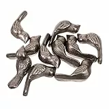 NOLITOY Gusseiserne Vogelstatue 10 Stück Metallornament Vintage Dekoration für Wohnzimmer und Büro