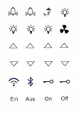 Generic Schalter Aufkleber Set mit 24 Aufklebern (RP 24/2) (10mm) für Smart Home, Wände, Glas, Multicolor, Minimalistisch, Sticker-Set, Sticker