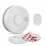 SHD Rauchmelder mit Magnethalterung, 3X Mini-Rauchmelder, Feuermelder mit Batterie, Rauchmelder für Küche, Büro, Wohnwagen, 3er-Set Brandmelder mit Testfunktion & Stummschaltung