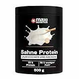 MaxiNutrition Sahne Protein 500 g, 43 g Protein pro Portion, Whey und Casein, zum kochen und backen, neutraler Geschmack, ohne Süßungsmittel, low Sugar, für Muskelaufbau- und erhalt