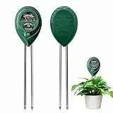 jushion 3 in 1 Bodenmessgerät, Bodenfeuchtigkeitsmessgerät & PH-Messer & Lichtstärkemesser ohne Batterien, Bodentester für Zimmerpflanzen, Garten, Rasen, Gemüsebeet und Balkonpflanzen