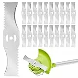 20 Stück Rasentrimmer Messer, Ersatzmesser Rasenmäher, Freischneider Messer, Motorsense Ersatzklingen aus Metall, Rasentrimmer Zubehör Klingen