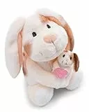 NICI Kuscheltier Hase 20cm mit Hasenkind 6cm - beige - Stofftier aus weichem Plüsch, niedliches Plüschtier zum Kuscheln und Spielen, für Kinder & Erwachsene, tolle Geschenkidee - 62841