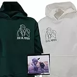 Bestickter Personalisierte Geschenke für Frauen und Männer-Weihnachtspullover-Beste Freundin Geschenke für ihn-jahrestag-Mama-Papa-Foto Geburtstagsgeschenk-Partner Geschenke-oversize damen Hoodie