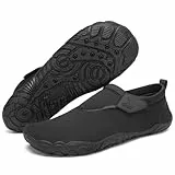 Mishansha Herren Damen Badeschuhe Atmungsaktiv Schnell Trocknend Aquaschuhe Unisex Sommer Wasserschuhe für Outdoor Sports, Holzkohle 42 EU