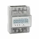 Stromzähler 3 Phasen 4-Draht Geeicht Digitaler Stromzähler MID Geeicht Und Zertifiziert Für DIN Zwischenzähler Strom Drehstromzähler 230 / 400V 5-100A (A)