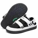 SAGUARO Sandalen Jungen Barfußsandalen Kinder Sommerschuhe Geschlossener Zehenkapper Wassersandalen Klettverschlusses Kindersandalen für Kindergarten Alltag Outdoor Schwarz, 35