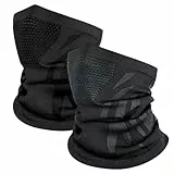 Kiiwah 2 Stück Schlauchschal Herren Damen, Winddicht Multifunktionstuch Atmungsaktiv Loop Schal Winter Neckwarmer Halswärmer Halstuch für Ski Radsport Fahrrad Motorrad Laufen