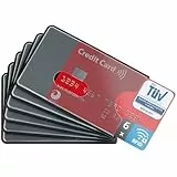 valonic TÜV geprüfte RFID Blocker Schutzhülle - 6 Stück - Sicherheit gegen Datenklau - NFC Schutzhüllen - Kartenhülle für Kreditkarten und EC Karten, EC Kartenhülle für Bankkarten