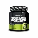 BioTechUSA 100% Creatine Monohydrate | Kreatin in pharmazeutischer Qualität | Mikronisiert | Vegan | Glutenfrei, 500 g Dose