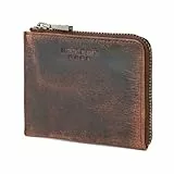 Berliner Bags Vintage Portemonnaie Mark, Mini Geldbeutel aus Leder, Münzbörse für Damen und Herren - Braun