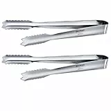 Westmark Eiszange 'Arctica', 2Stk. – Edle und funktionale Servierzange zum Greifen von Eiswürfeln, Pralinen oder Zuckerwürfeln – Silber, 18cm