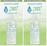 Bausch + Lomb Biotrue All-in-One Kontaktlinsenreiniger und Aufbewahrungslösung für weiche Kontaktlinsen Reise-Set, Flight Pack, 100 ml (Packung mit 2)