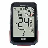SIGMA ROX 4.0 Black | Fahrradcomputer kabellos GPS & Navigation inkl. Halterung | Outdoor GPS Navigation mit Höhenmessung