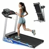 Laufband für Zuhause Klappbar, 12 km/h Treadmill for Home mit 12 HIIT Programme, 3,5PS Leises Laufband mit Steigung, LED-Anzeige, Sprachsteuerung, Bluetooth-Lautsprecher, APP, Laufbänder bis 180KG