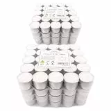 Pajoma Teelichter 8 Stunden Brenndauer - 200 Stück Rundes Aluminium Unparfümiert und Leicht Wiederanzünden Teelichte - Small Tea Lights - Leise und Gleichmäßig Brennende Kleine Teelichter