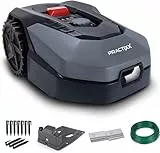 Practixx Mähroboter bis zu 600 qm² | 18cm Schnittbreite | 20-60 mm Schnitthöhe | Regensensor | Kantenmähen | Wireless | App-gesteuert | Digitale Anzeige | 35% Steigung | PX-RRM-600Wi Akku Rasenmäher