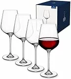 Villeroy & Boch – La Divina Rotweinglas Set 4 teilig Klar, Spülmaschinenfest, Weingläser, Rotwein, Gläser Wein, Kelch Glas, Wassergläser Mit Stiel, Glas Set, Weinglasset, Weinglas Set, Kristallglas