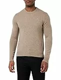 Hackett London Men's Lambswool Crew Pullover Sweater, Desert Taupe, XL